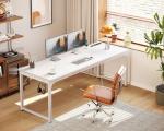 Coleshome 71 Inch Computer Desk with USB Ports, Large Office Desk, Long Study Student Writing Desk, White