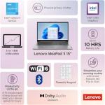 Lenovo Laptop for Business and Student with Lifetime Office 365, IdeaPad 15.6" FHD, 16GB DDR4 RAM, 512GB PCIe SSD, Intel Dual-Core, WiFi 6, Bluetooth 5.2, USB-C, WiFi 6, Windows 11, Gray