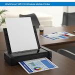 Epson Workforce WF-110 Wireless Color Mobile Printer,White, Small,Black