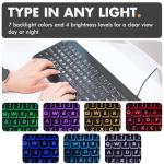 X9 Large Print Backlit Computer Keyboard - Easy to See Big Letters - Lighted USB Wired Keyboard with 7-Colors Backlight LED, Full Size Oversized Light Up Keyboard for Windows, PC, Laptop, Desktop