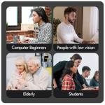 X9 Large Print Backlit Computer Keyboard - Easy to See Big Letters - Lighted USB Wired Keyboard with 7-Colors Backlight LED, Full Size Oversized Light Up Keyboard for Windows, PC, Laptop, Desktop