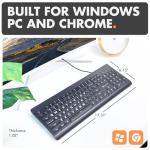 X9 Large Print Backlit Computer Keyboard - Easy to See Big Letters - Lighted USB Wired Keyboard with 7-Colors Backlight LED, Full Size Oversized Light Up Keyboard for Windows, PC, Laptop, Desktop
