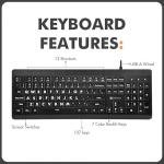 X9 Large Print Backlit Computer Keyboard - Easy to See Big Letters - Lighted USB Wired Keyboard with 7-Colors Backlight LED, Full Size Oversized Light Up Keyboard for Windows, PC, Laptop, Desktop