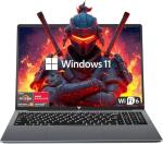 KAIGERR Laptop, Laptops with AMD Ryzen 4300U(Up to 3.7GHz), 16GB DDR4 512GB SSD Laptop Computer, 16.0inch Windοws 11 Laptop, 1920P FHD Display, WiFi 6, USB3.2, Type_C