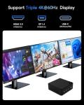 Mini PC, 1 Year Office 365, Intel Pentium Gold 6500Y (up to 3.4GHz), 16GB RAM 256GB SSD, Windows 11 Desktop Computers for Home Office Business Students, Triple 4K Display via USB-C/HDMI/DP, WiFi, BT