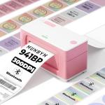 MUNBYN Bluetooth Thermal Label Printer 941BP, Wireless 300DPI 4x6 Shipping Label Printer for Small Business, Compatible with Windows, Mac, iPhone, Android, PC, Ebay, Amazon, Shopify, Etsy, USPS (Pink)