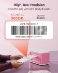 MUNBYN Bluetooth Thermal Label Printer 941BP, Wireless 300DPI 4x6 Shipping Label Printer for Small Business, Compatible with Windows, Mac, iPhone, Android, PC, Ebay, Amazon, Shopify, Etsy, USPS (Pink)