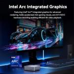 GEEKOM GT1 Mega AI Mini PC, with Intel 14th Gen Core Ultra 9 185H | 32GB DDR5 1TB NVMe SSD | Intel Arc Graphics | Dual 2.5G LAN & WiFi 7 | 8K Quad Display | Windows 11 Pro | 3-Year Warranty | SD Solt