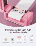 MUNBYN Bluetooth Thermal Label Printer 941BP, Wireless 300DPI 4x6 Shipping Label Printer for Small Business, Compatible with Windows, Mac, iPhone, Android, PC, Ebay, Amazon, Shopify, Etsy, USPS (Pink)