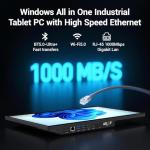 15.6" All-in-One Desktop Computers, FHD 180°Adjustable Touchscreen Win 11 Pro Industrial Computer Intel N5095 8GB RAM/128GB ROM, HDMI 2.0 WiFi 5 Bluetooth 5.0 for Office/Automation/Kiosk/Bar/Warehouse