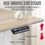 SHW 48-Inch Electric Height Adjustable Standing Desk with Drawer, Memory Preset and Cable Management Tray, Maple