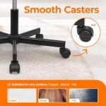 NEO Chair Criss Cross Chair with Wheels Home Office Cross Legged Armless Chairs Ergonomic Adjustable Computer Desk Task Wide Seat for Bedroom Vanity Comfy Swivel (Beige)