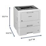 Brother HL-L5210DWT Wireless Monochrome Laser BusinessPrinter, 48 PPM Duplex Printing, Dual Paper Trays, Ethernet and Mobile Printing with 6ft USB Printer Cable and Print Like a Pro Guide Bundle