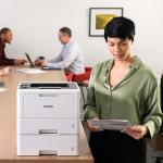 Brother HL-L5210DWT Wireless Monochrome Laser BusinessPrinter, 48 PPM Duplex Printing, Dual Paper Trays, Ethernet and Mobile Printing with 6ft USB Printer Cable and Print Like a Pro Guide Bundle