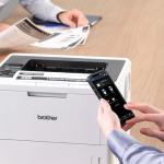 Brother HL-L5210DWT Wireless Monochrome Laser BusinessPrinter, 48 PPM Duplex Printing, Dual Paper Trays, Ethernet and Mobile Printing with 6ft USB Printer Cable and Print Like a Pro Guide Bundle