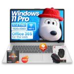 HP 17 inch laptops, AMD Ryzen 5 7430U(Beats i7-1165G7), 32GB RAM 1TB NVMe SSD Windows 11 Pro, 17.3" FHD IPS, Copilot AI, Numeric Keyboard, Type-c, Patented KB Kit