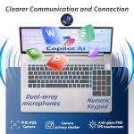 HP 17 inch laptops, AMD Ryzen 5 7430U(Beats i7-1165G7), 32GB RAM 1TB NVMe SSD Windows 11 Pro, 17.3" FHD IPS, Copilot AI, Numeric Keyboard, Type-c, Patented KB Kit