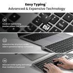 cimetech Rechargeable Wireless Keyboard, 2.4G Full Size Ergonomic Scissor Switch Keyboard, QWERTY Layout Silent Keyboard, 12 Multimedia Shortcut Keys for PC/Desktop/Laptop/Windows-Gray