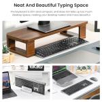 cimetech Rechargeable Wireless Keyboard, 2.4G Full Size Ergonomic Scissor Switch Keyboard, QWERTY Layout Silent Keyboard, 12 Multimedia Shortcut Keys for PC/Desktop/Laptop/Windows-Gray