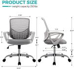 Office Chair Ergonomic Computer Chair Mesh Back Desk Chair Mid Back Task Chair with Armrests/Height Adjustable for Home Office Gaming