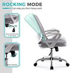 Office Chair Ergonomic Computer Chair Mesh Back Desk Chair Mid Back Task Chair with Armrests/Height Adjustable for Home Office Gaming