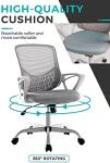 Office Chair Ergonomic Computer Chair Mesh Back Desk Chair Mid Back Task Chair with Armrests/Height Adjustable for Home Office Gaming