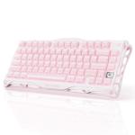 GravaStar Mercury K1 75% Pink Wireless Keyboard, Aluminum Alloy Exoskeleton Design Mechanical Gaming Keyboard, Gasket Hot-Swap Socket, Linear Switches, RGB Backlit