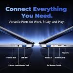 SAGAWHALE 2026 Laptop Computer 15.6" FHD IPS, 16GB RAM 512GB SSD, 2-Core i5-6200U up to 2.8GHz, Win 11 Pro, 3.5 lbs, Backlit Keyboard, Silver, Dual USB 3.0, Mini HDMI,TF Card Slot, Wi-Fi, BT 4.2