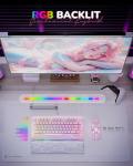 GravaStar Mercury K1 75% Pink Wireless Keyboard, Aluminum Alloy Exoskeleton Design Mechanical Gaming Keyboard, Gasket Hot-Swap Socket, Linear Switches, RGB Backlit