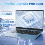 AKCHART 15.6 Inch Laptop Computer with Windows 11 Pro Laptops, 16GB RAM 1024GB SSD, Office 365, WiFi 6, Bluetooth 5.2, 180° Viewing, IPS FHD, 7000mAh, HDMI, Type-C, Cooling Fan