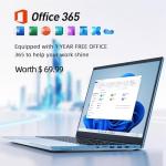 AKCHART 15.6 Inch Laptop Computer with Windows 11 Pro Laptops, 16GB RAM 1024GB SSD, Office 365, WiFi 6, Bluetooth 5.2, 180° Viewing, IPS FHD, 7000mAh, HDMI, Type-C, Cooling Fan