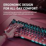 HP Wired Mechanical Gaming Keyboard GK400F, 104 Keys Full Size USB Keyboard, Brown Switches, Ice Blue LED Backlit, Anti-Ghosting, Black & Pink Keycaps, HP Keyboard for PC Gamer