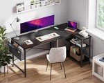 ODK 55-Inch L-Shaped Gaming Desk with Power Outlet