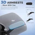 ACFOUL Ergonomic Office Chair, Mesh Desk Chair with 2D Adjustable Lumbar Support – Relieve Back Pain for Long Workdays Sitting, High Back with 3D Headrest & Armrests for Home Office Comfort, Dark Gray