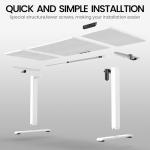 Veken 63 x 28 Inch Electric Standing Desk with Adjustable Height, Sit to Stand Computer Table for Study, Work or Gaming, Home Office Desk White