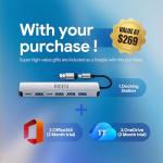 HP 15.6" FHD Touchscreen Laptop – AMD Ryzen 5 7520U (Beats i7-1165G7), 8GB DDR5 RAM, 256GB SSD, 3-Month Office 365 Trial, Windows 11 Pro, WiFi 6, HD Camera – with Docking Station Included