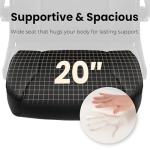 NEO Chair Desk Office Gaming Computer Chair Ergonomic Executive Mid-Back Leather with Adjustable Padded Flip-Up Armrests Cushion Wheels Swivel for Home Study Task (All Black)