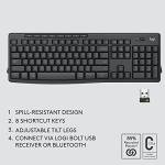 Logitech MK370 Combo for Business, Wireless Full-Size Keyboard and Wireless Mouse, Secure Logi Bolt USB Receiver, Bluetooth, Globally Certified Windows/Mac/Chrome, Linux - Graphite