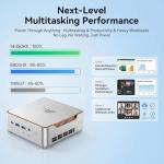 KAMRUI Hyper H2 Mini PC Windows 11 Pro, Intel Core 14450HX (Beats i7-1195G7/12700H), 16GB RAM 512GB PCIe4.0 SSD, Triple 4K, HDMI, DP, USB-C, Ethernet, Mini Desktop Computer for Office, Business