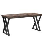 Tribesigns Writing Computer Desk, 55 inch Heavy Duty Study Desk with Z-Shaped Metal Leg, Modern Simple Home Office Computer Desk, Rustic Brown