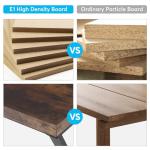 Tribesigns Writing Computer Desk, 55 inch Heavy Duty Study Desk with Z-Shaped Metal Leg, Modern Simple Home Office Computer Desk, Rustic Brown