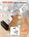 MUNBYN Bluetooth Thermal Label Printer RealWriter RW402B, 4x6 Shipping Label Printer for Small Business, Compatible with Android, iPhone and Windows, Mac, Chromebook, Ebay, USPS, FedEx, Shopify