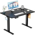 DUMOS 40 Inch Electric Standing Desk Height Adjustable, Sit to Stand Up Computer Workstations Work PC Table Home Office Study Writing Gaming Desks with Memory Presets for Walking Pad, Bedroom, Black