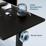 DUMOS 40 Inch Electric Standing Desk Height Adjustable, Sit to Stand Up Computer Workstations Work PC Table Home Office Study Writing Gaming Desks with Memory Presets for Walking Pad, Bedroom, Black