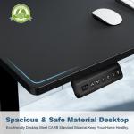 DUMOS 40 Inch Electric Standing Desk Height Adjustable, Sit to Stand Up Computer Workstations Work PC Table Home Office Study Writing Gaming Desks with Memory Presets for Walking Pad, Bedroom, Black