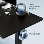 DUMOS 40 Inch Electric Standing Desk Height Adjustable, Sit to Stand Up Computer Workstations Work PC Table Home Office Study Writing Gaming Desks with Memory Presets for Walking Pad, Bedroom, Black