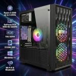 STGAubron Gaming PC Desktop Computer, AMD Ryzen 5 5500 up to 4.2GHz, GeForce RTX 3050 6G, 16GB DDR4, 512G SSD, WiFi 6 & BT 5.0, RGB Fan x 2, Windows 11 Home