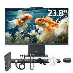 Lenovo IdeaCentre AIO 3 23.8" FHD All-in-One Desktop, AMD Ryzen 5 7535HS, 16GB DDR5, 1.5TB Storage (512GB SSD&1TB Docking Station), Radeon 660M Graphics, Wireless Keyboard & Mouse, Win 11, Gray