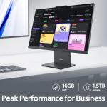 Lenovo IdeaCentre AIO 3 23.8" FHD All-in-One Desktop, AMD Ryzen 5 7535HS, 16GB DDR5, 1.5TB Storage (512GB SSD&1TB Docking Station), Radeon 660M Graphics, Wireless Keyboard & Mouse, Win 11, Gray