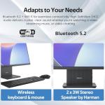 Lenovo IdeaCentre AIO 3 23.8" FHD All-in-One Desktop, AMD Ryzen 5 7535HS, 16GB DDR5, 1.5TB Storage (512GB SSD&1TB Docking Station), Radeon 660M Graphics, Wireless Keyboard & Mouse, Win 11, Gray